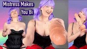 Mistress Makes You Bi - Bisexual Encouragement, Make Me Bi, Femdom POV, Female Domination, Gay JOI with Mistress Mystique Hoops - WMV