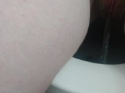 pissing young redhead with big tits pisses on webcam
