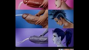 Transgender Cum Fucking A Tight Pussy, Overwatch Transgenders Jerking Off And Cumming, Cock Slapping, Compilation