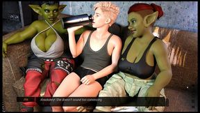 star pheriphery [ futanari hentai game ] ep.22 femboy sucking massive goblin girl futa boobs !