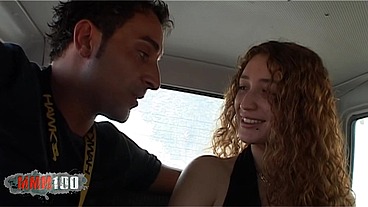 Young spanish redhead Monica Ledesma outdoor fucking - Remastered