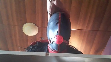 17 minutes of hogtied extreme blowjob and deepthroat with massive oral creampie