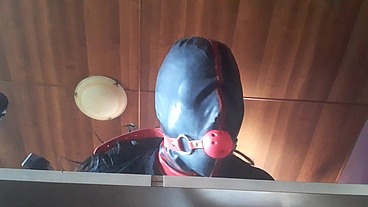 17 minutes of hogtied extreme blowjob and deepthroat with massive oral creampie