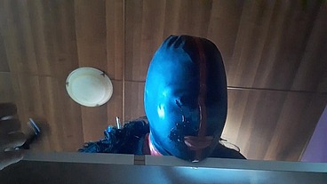 17 minutes of hogtied extreme blowjob and deepthroat with massive oral creampie