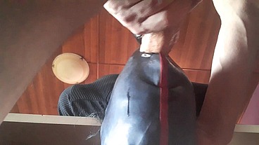 17 minutes of hogtied extreme blowjob and deepthroat with massive oral creampie