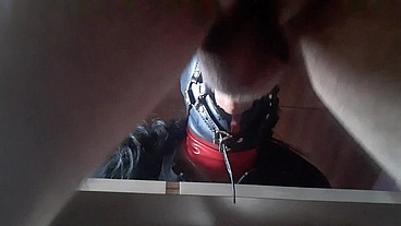 17 minutes of hogtied extreme blowjob and deepthroat with massive oral creampie