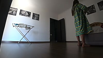 Real treason.Wife cheats on her husband before he comes home.