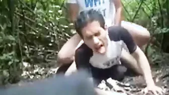 Twink Gets Hard Bareback Fuck from Stranger in Public