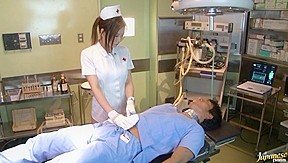 Emi Harukaze Lovely Asian nurse enjoys fucking