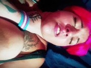 Trans Girl and Her Curvy Girlfriend Go Wild in Homemade Video