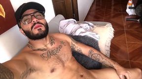 Intense couch jerk off until I cum hard