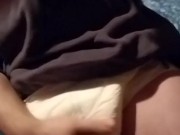 Diaper soaked from all day wearing