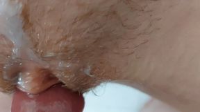 Slurping every last drop of his hot manseed as it gushes down my g-spot