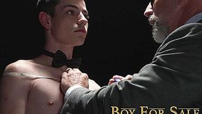 BoyForSale Four Dilf Doms examine and fuck new submissive Eli Bennet
