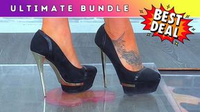 Crushing Your Cock & Balls Until They Pop Under My Plexi & Steel Heeled Platforms (247) - Ultimate Bundle - Extreme Trample Trampling Crush Foot Shoe Heel CBT Fetish - HUGE Discount!!