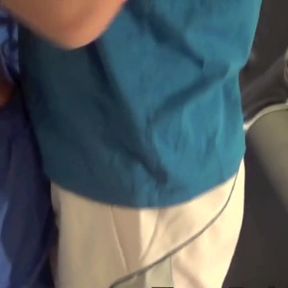 Sneaker domination in the kitchen by his friend