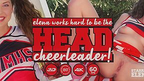 Elena Works Hard To Become The Head Cheerleader - Elena Koshka