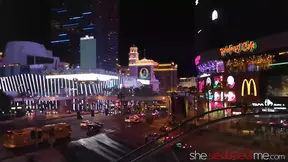 Big-titted blonde Kassidy and Rose share hotel room debauchery