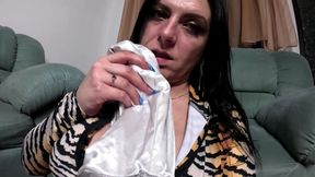 Smoking Fetish, Bomber Jacket Destruction and Dirty Masturbation in a Glossy Nylon Jumpsuit