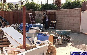 Teen steals stepdaddys cigarettes and bareback fucked