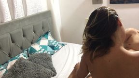 I have sex with my hot husband and I ask him to fuck me passionately.