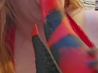 Redhead Sextoy Deepthroat Training (2025 Goals - Day two)