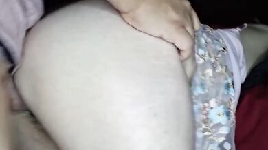 POV - Loud Moaning Underneath Strap-On Fuck with Vibrator CLOSE UP