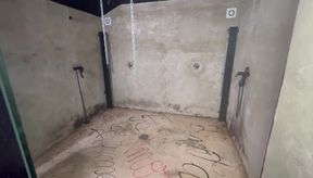 Double domination, ballbusting and humiliation in the bathroom with a golden shower ending