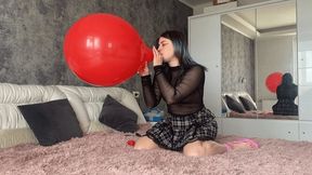 High Heels and Hot Blow 2 Pops – Sabina’s Red Balloon Seduction