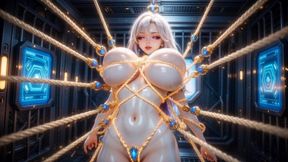 Voluptuous Shibari Suspended Doll High-Tech Dungeon 3D