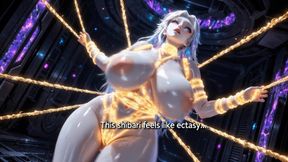 Voluptuous Shibari Suspended Doll High-Tech Dungeon 3D
