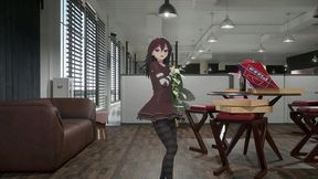 gothic girl hentai mmd 3d undress dance soft red hair