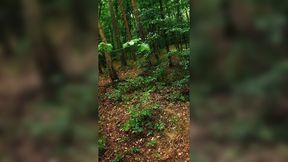 Crazy girl hiker fucks in the forest