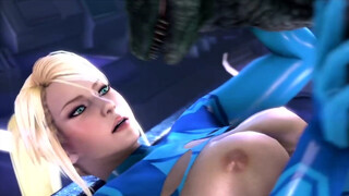 Samus sex with Lizaradman alien