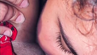 Bf Eats out Black Twat: Noisy Orgasm