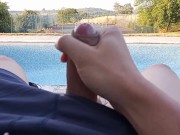 Preview- Almost caught jerking off in unused swimming pool