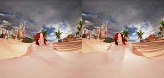 Miss Fortune - Redhead Helps You Relax on the Beach