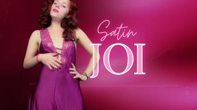 Satin JOI : Beautiful English Domme In Shiny Satin Floor Length Gown Gives You Teasing Jerk Off Instuction JOI Silk Glamour Goddess Worship