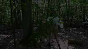 Hardcore small-dick humiliation in the forest