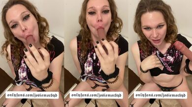 Alt trans GF deep throats in public restroom