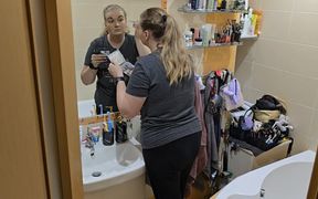 Watching My Wife Get Ready… She Looks so Good - Mirror Makeup Routine