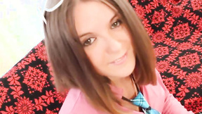 Naughty teen in glasses wants her Spanish beaver pummeled