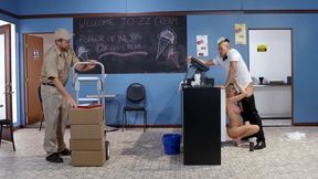 Blonde Kat Dior guzlles Xander Corvus' cock