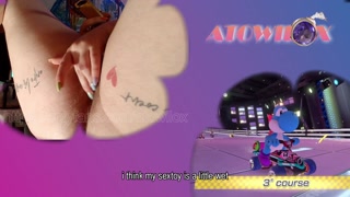 french gamer girl disturb by her follower on Mario kart (english subtittle)