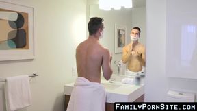 Hung daddy treats stepson with cock during his most memorable shave