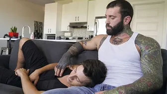 Collin Lust in explicit threesome with Markus Kage and Dominic Pacifico