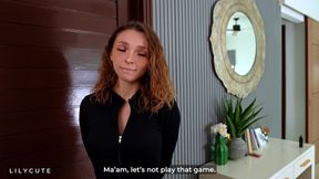 Delivery Girl Drops the Package Pays with Her Ass!