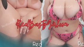 Busty girl bath orgasm