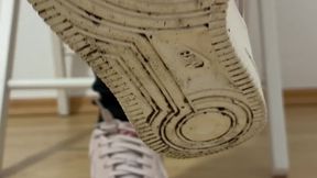 4K POV Dirty Nike AF1 and used black ankle socks