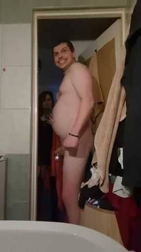 Straight Husband with Big Kuats plays with corks and baubles , terribly curious how to be straight maybe BI